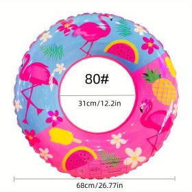 1pc Girl's Flamingo Swimming Ring For Pool Party; Water Park; Swimming Accessories