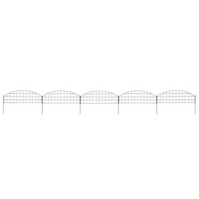 Arched Garden Fence Set 30.4"x10.2" Green