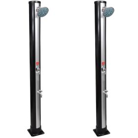 Outdoor Solar Showers with Shower Head and Faucet 2 pcs 9.2 gal