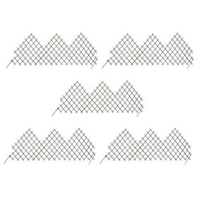 Garden Trellis Fences 5 pcs 66.9"x29.5" Willow
