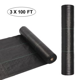 3*100ft Black Weeding Cloth Polyethylene Foldable