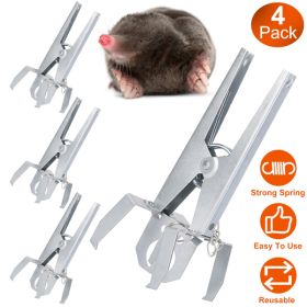 4Pack Reusable Mole Traps with Scissor Jaw Mole Killers Effective Mole Clips for Vegetable Shed Field Garden Yard(No shipments on weekends)