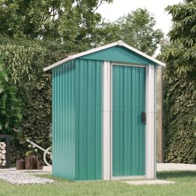 Garden Shed Green 49.6"x38.4"x69.7" Galvanized Steel