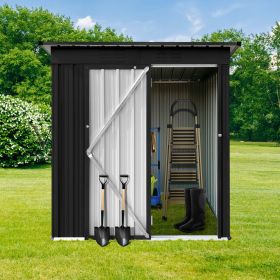 Metal garden sheds 5ft×4ft outdoor storage sheds Black