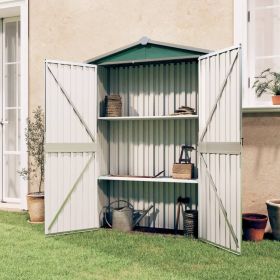 Garden Shed Green 45.7"x17.7"x68.9" Galvanized Steel