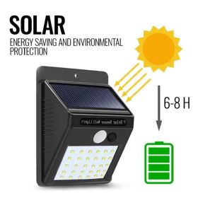 Motion Sensor Light Outdoor Solar Powered Security Lights 10 LED Wireless Flood (Color: Black)